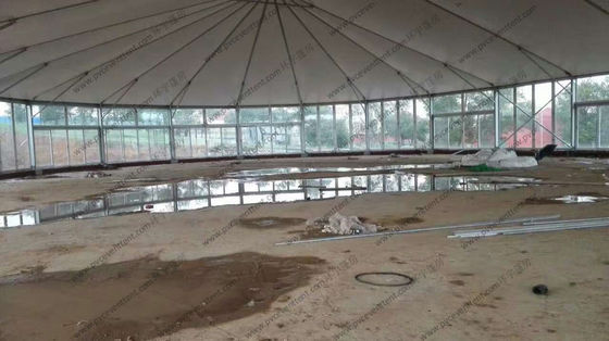 Aluminum Frame Outdoor Circus Tent Combination With Glass Windows For Africa Event
